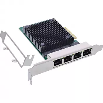 InLine Quad Gigabit tīkla karte, 4x RJ45 2.5Gb/s, PCIe x4, iekļ. LP kronšteins