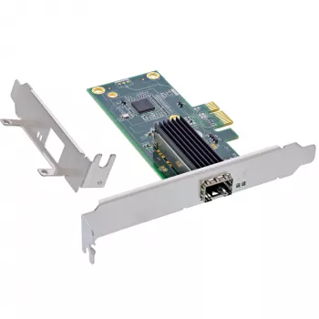 InLine Gigabit tīkla karte, 1x SFP, PCIe x1, iekļauts zema profila kronšteins