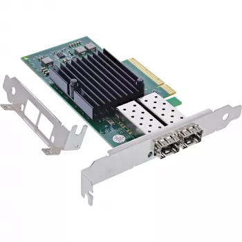InLine Dual 10 Gigabit tīkla karte, 2x SFP+, PCIe x8, ietver LP kronšteinu