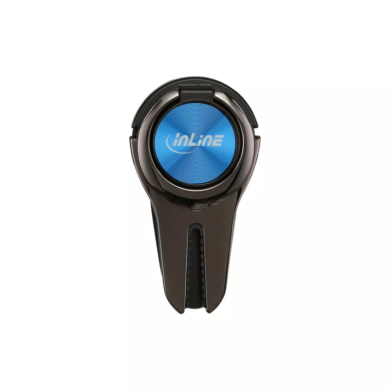 InLine viedtālruņa 3-in-1 automašīnas turētājs, statīvs, pirksta turētājs, zils