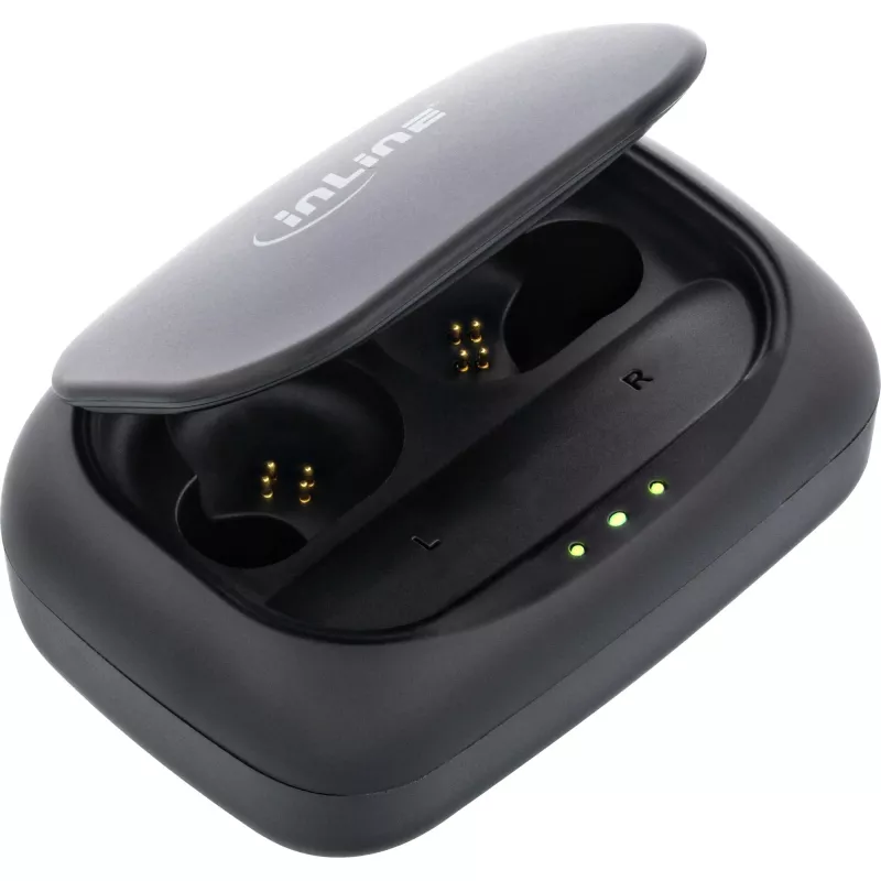 InLine PURE Air TWS, Bluetooth ievietojamās austiņas ar Qi korpusa ārējo akumulatoru
