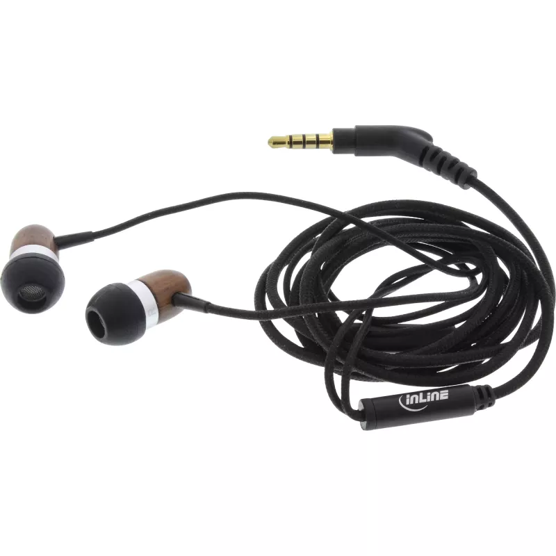 Headphones InLine woodin-ear Ievietojamās austiņas