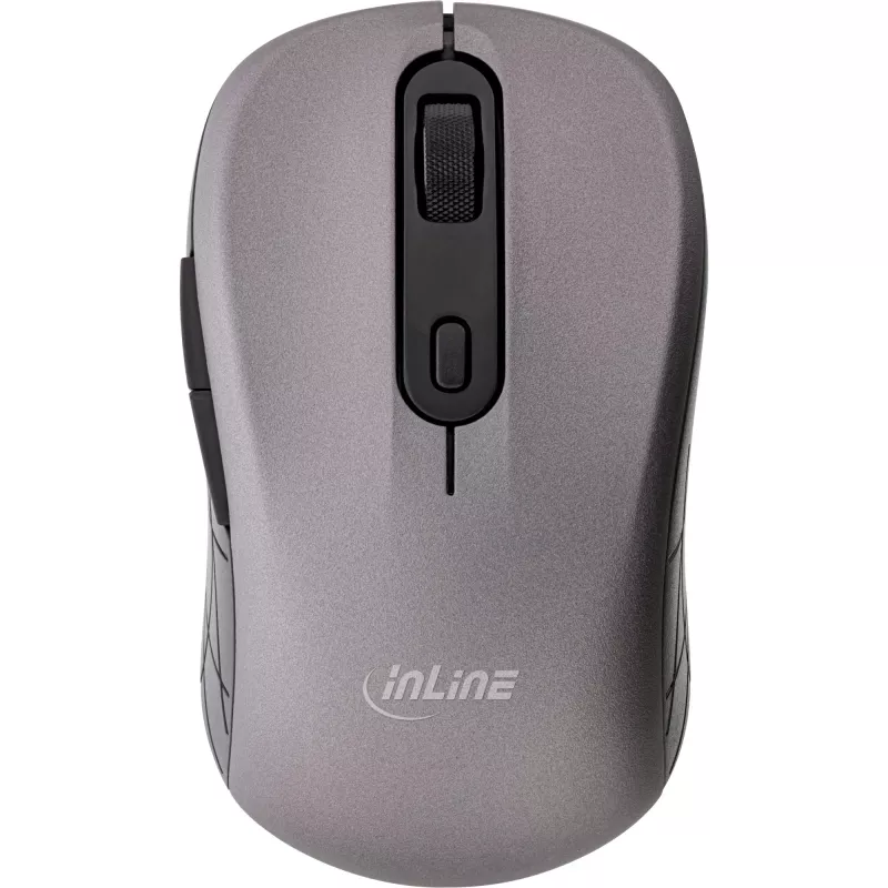 InLine pele 3-in-1, Bluetooth + 2x 2,4 GHz, 5 pogas, optiska, pelēka/melna