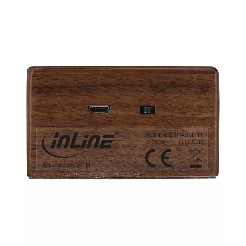 InLine woodbrick, indukcijas skaļrunis īstā koka korpusā