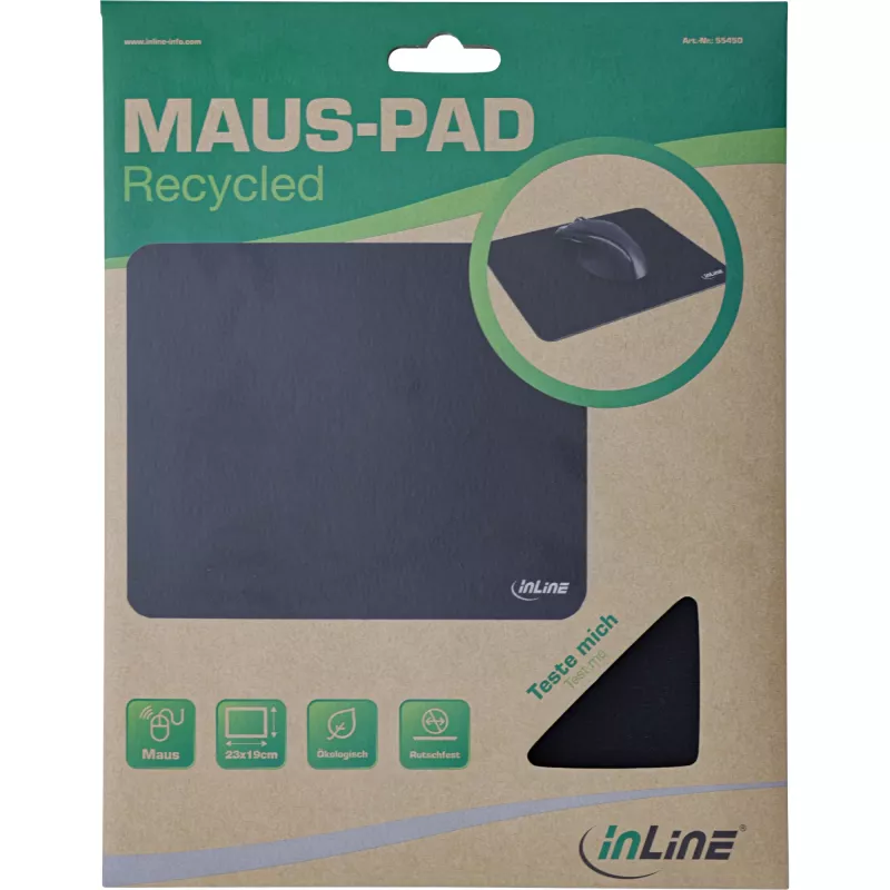 Peļu paliktnis InLine pele pad recycled 230x190x3mm