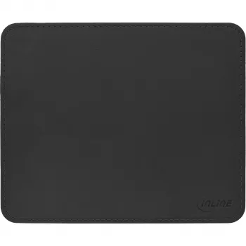 InLine Peļu paliktnis Premium PU Leather melns, 255x220x3mm