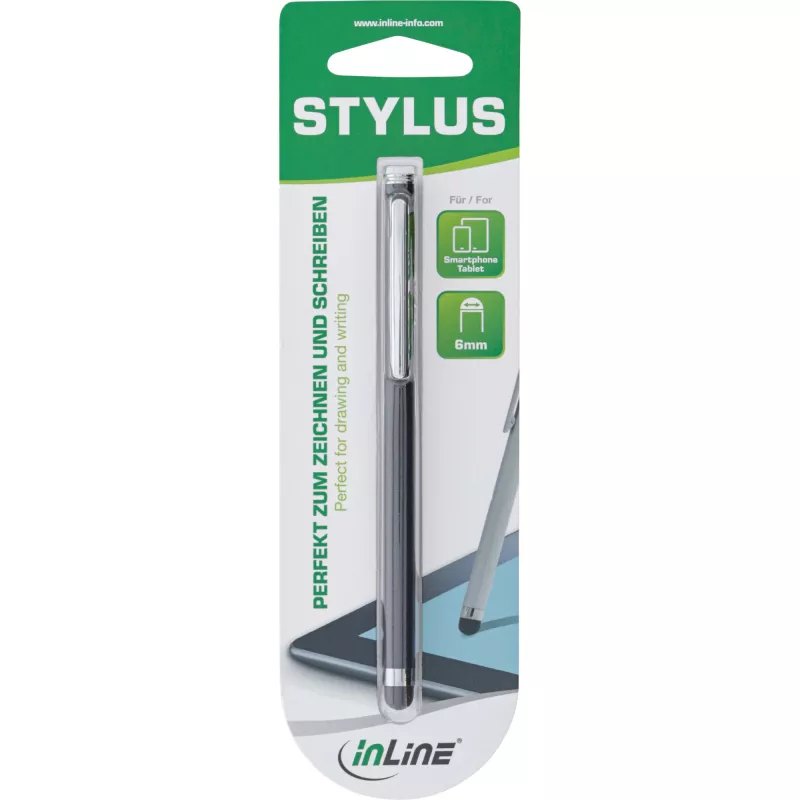 Stylus Pen InLine 55467S skārienekrāniem melns