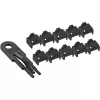 InLine RJ45 pieslēgvietu bloķētājs, startera komplekts ar 10 bloķētājiem un atslēgu, melns