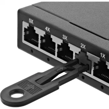 InLine RJ45 porta bloķētājs, 20 bloķētāju papildinājuma iepakojums, melns