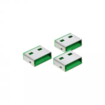 InLine 20 gab. uzpildes komplekts USB Portblocker zaļš 55723N