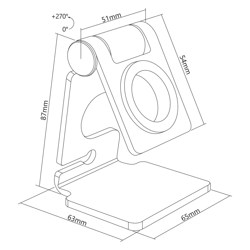 InLine Alumīnija turētājs Apple Watch sudraba krāsā