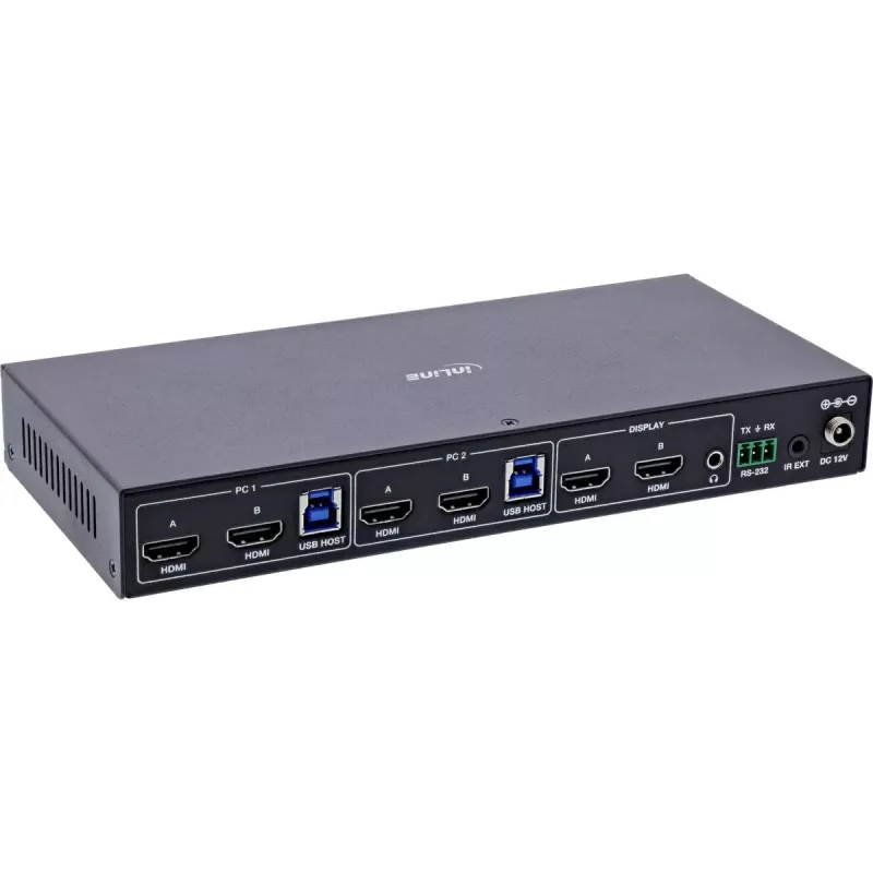 InLine 57885F KVM slēdzis Rack montāžas Melns