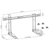 Gaisa kondicionētāja stiprinājuma kronšteins InLine balts 775mm 400mm 365mm