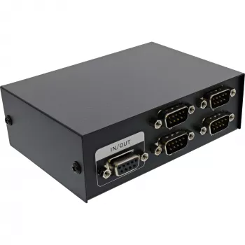 InLine Serial switch manuāls, 4-portu RS232, 9-pin Sub-D, vadu