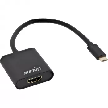InLine USB displeja pārveidotājs, USB-C vīrišķais uz HDMI sievišķo (DP Alt režīms), 4K/60 Hz