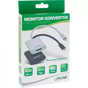USB displeja pārveidotājs InLine 64102S USB-C uz DisplayPort 4K 60Hz