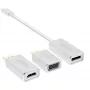InLine USB Display Converter Set 6-in-1, 4K/60Hz sudraba