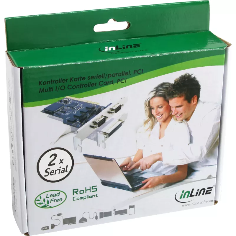 InLine PCI Multi I/O kontrollera karte, 2 DB9 seriālie porti