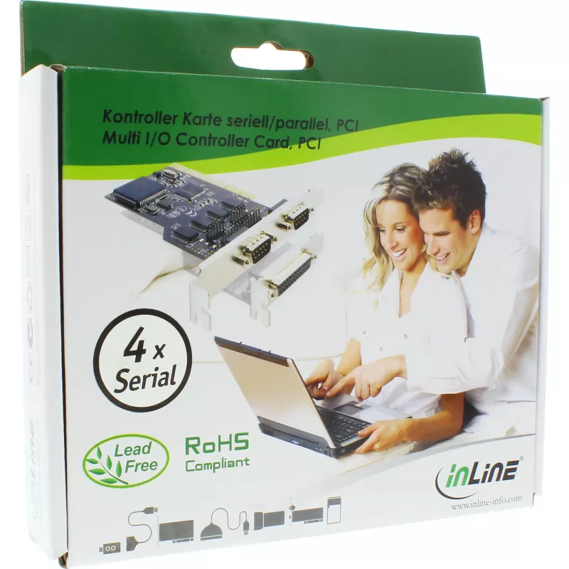 InLine PCI vairāku I/O kontrolieru karte 4 DB9 seriālie porti