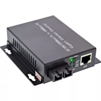 InLine tīkls Media Converter 10/100/1000Mb/s TP to FO (SC Duplex), SM, 20km