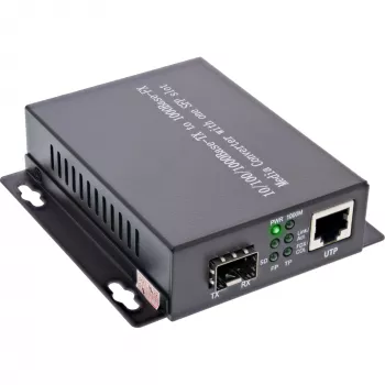 InLine tīkls Media Converter 10/100/1000Mb/s TP to SFP FO, SM, 20km