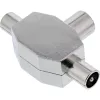 InLine Antenas T-dalītājs televizoram, 1x koaksiālā ieeja (siev.) uz 2x koaksiālā izeja (vīr.) 69914