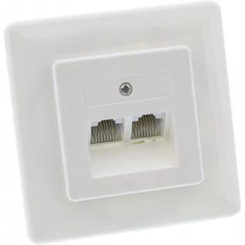 InLine ISDN sienas plāksne 2x RJ45 ligzda 2x 8 porti 69989C
