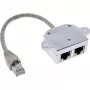 InLine Cat.5e ISDN T-Adapter RJ45 vīrišķais uz 2x RJ45 sievišķo 15cm