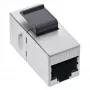 InLine RJ45 modulis, sieviešu-sieviešu, SNAP-In Cat.6 STP, melns/sudraba