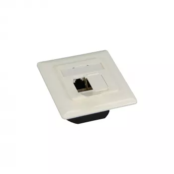 InLine Cat.6 savienojuma kārba 2x RJ45 ligzda, RAL9010 balta, horizontāla