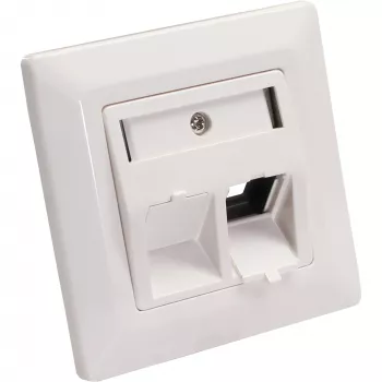 InLine rāmja komplekts 2x RJ45 Bu/LSA ieliktnim, Keystone SNAP-In, RAL9010