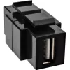 InLine USB 2.0 ieliekamais modulis, USB 2.0 A ligzda/ligzda, balts korpuss