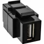 InLine USB 2.0 ieliekamais modulis, USB 2.0 A ligzda/ligzda, balts korpuss