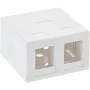 InLine virsmas montāžas kārba Keystone 2x RJ45, balta, 76202B
