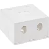 InLine virsmas montāžas kārba Keystone 2x RJ45, balta, 76202B