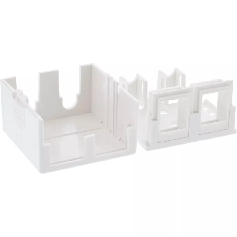 InLine virsmas montāžas kārba Keystone 2x RJ45, balta, 76202B