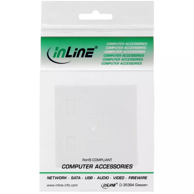 InLine virsmas montāžas kārba Keystone 2x RJ45, balta, 76202B