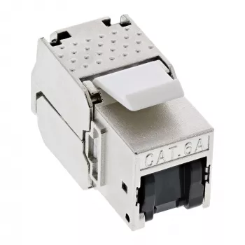 InLine RJ45 Keystone Jack Snap-In modulis Cat.6a, ar putekļu vāciņu melns