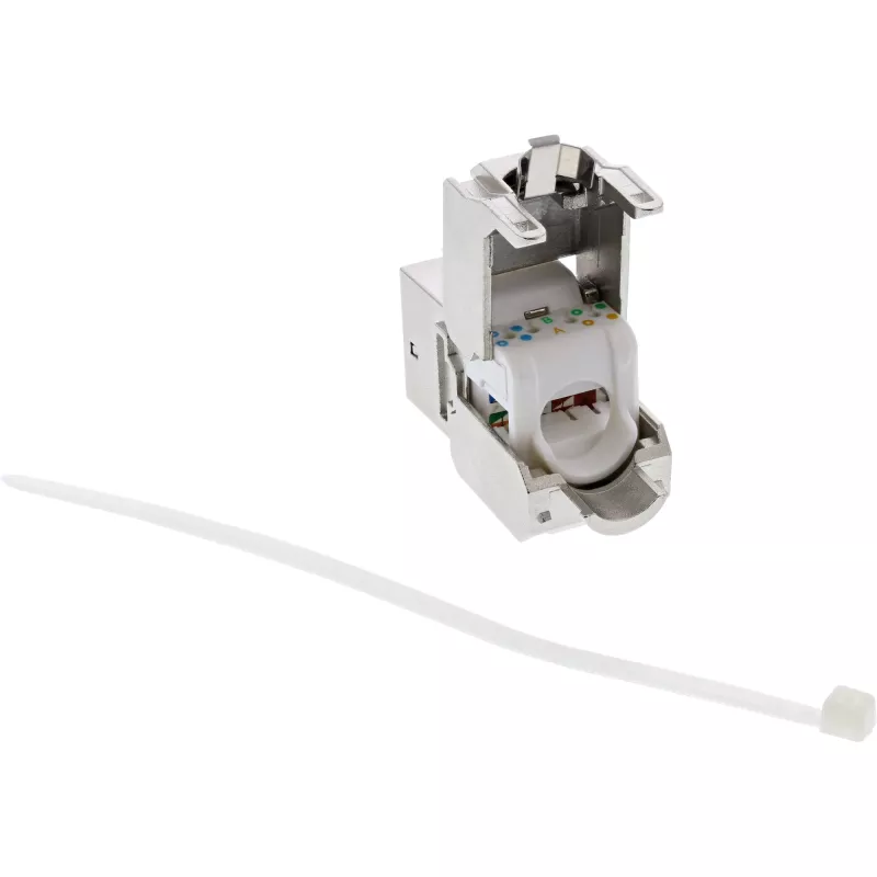 InLine RJ45 Keystone Jack Snap-In modulis Cat.6a, ar putekļu vāciņu melns