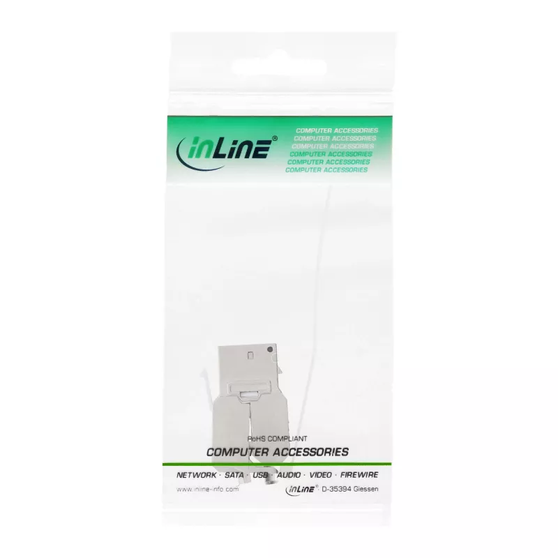 InLine RJ45 Keystone Jack Snap-In modulis Cat.6a, ar putekļu vāciņu melns