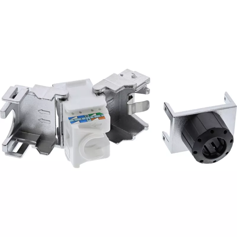 InLine Premium RJ45 Keystone Jack Snap-In modulis Cat.6a, ar putekļu aizsargu
