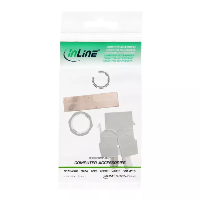RJ45 Keystone Jack Snap-In modulis InLine 76202F Cat.6a