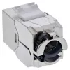 InLine Keystone RJ45 ligzda, plānā, SNAP-In, Cat.6A, integrēta kabeļa saite