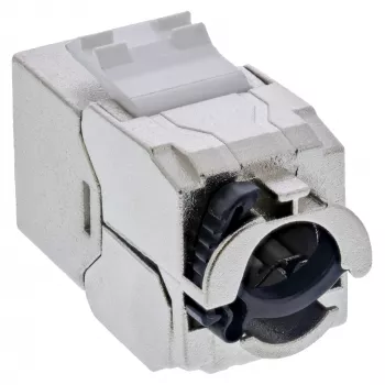 InLine Keystone RJ45 ligzda, plānā, SNAP-In, Cat.6A, integrēta kabeļa saite