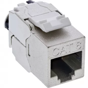 InLine Keystone RJ45 ligzda plāns, SNAP-In, Cat.8.1, integrēta kabeļu saite