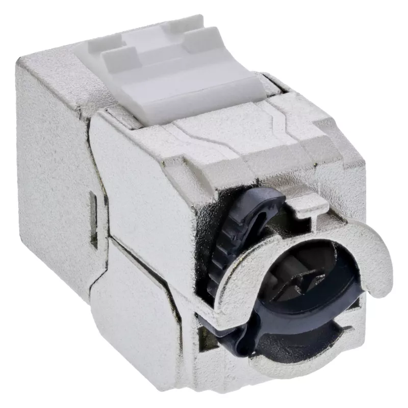 InLine Keystone RJ45 ligzda plāns, SNAP-In, Cat.8.1, integrēta kabeļu saite