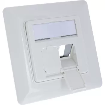 InLine rāmja komplekts 2x RJ45 keystone SNAP‑In, balts RAL9010