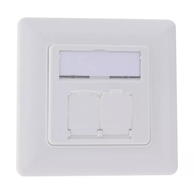 InLine rāmja komplekts 2x RJ45 keystone SNAP‑In, balts RAL9010