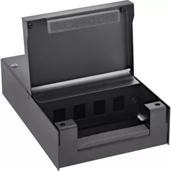 InLine virsmas montāžas kārba keystone 4x RJ45 melna 76202X