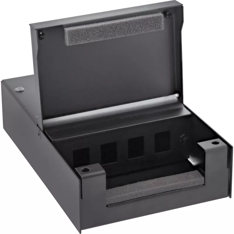 InLine virsmas montāžas kārba keystone 4x RJ45 melna 76202X